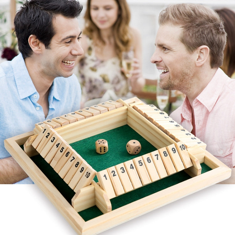 Vierseitiges Digital-Flip-Spiel, Party-Interaktion, pädagogisches Freizeit-Brettspiel für Kinder, Dekompressions-Holzspielzeug für Erwachsene, Grün