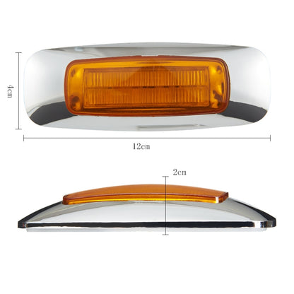 2 PCS 12/24V 2000-4000K 8 LEDs Explosion Lightning Plating Edge Light Side Tail Light, Red, Yellow