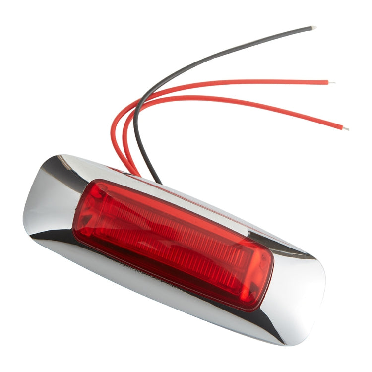 2 PCS 12/24V 2000-4000K 8 LEDs Explosion Lightning Plating Edge Light Side Tail Light, Red, Yellow