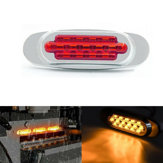 Feux latéraux galvanisés 12-24 V 2000&nbsp;4000-16&nbsp;2 K, 2 LED, feux arrière latéraux, feux de modification pour camion cargo, rouge (3 lignes toujours lumineuses), jaune (3 lignes toujours lumineuses), rouge (XNUMX lignes hautes et basses), jaune (XNUMX lignes hautes et basses)