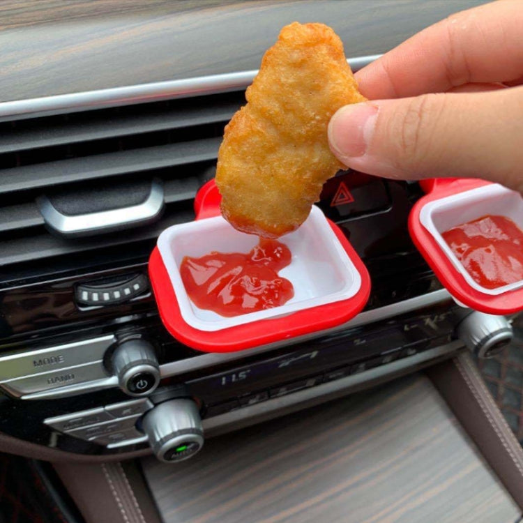 3 PCS  Car Sauce Rack Ketchup Fries Seasoning Box,Random Color Delivery, Car Seasoning Box