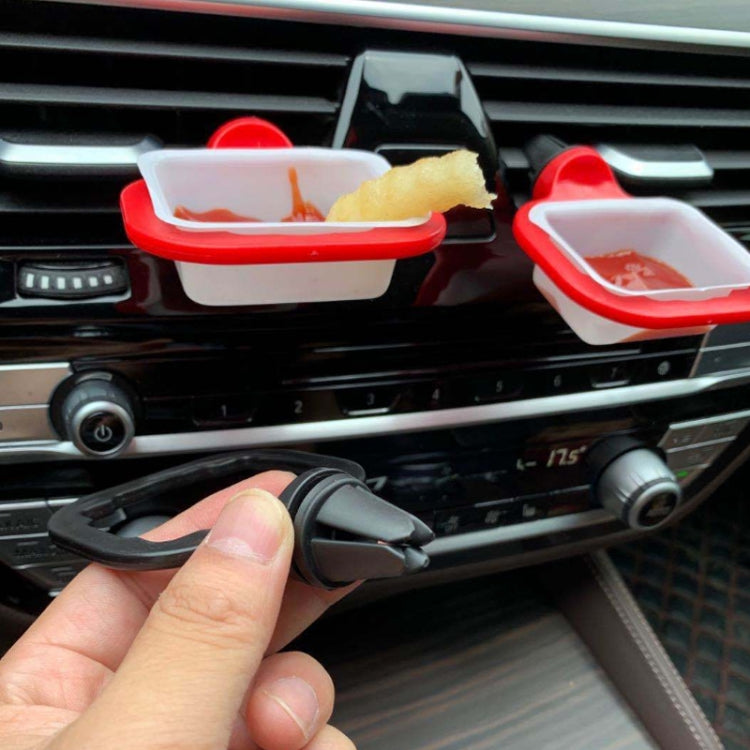 3 PCS  Car Sauce Rack Ketchup Fries Seasoning Box,Random Color Delivery, Car Seasoning Box