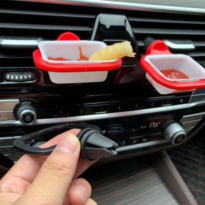 3 PCS  Car Sauce Rack Ketchup Fries Seasoning Box,Random Color Delivery, Car Seasoning Box