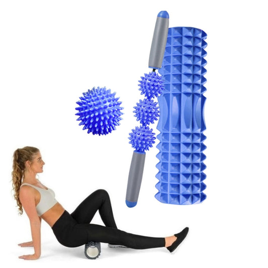 3 in 1 Eva Foam Roller Hollow Muscle Relaxation Roller Yoga Column Set, Length:, 33cm (Blue Crescent), 33cm (Pink Crescent ), 33cm  (Purple Crescent ), 45cm (Pink Crescent), 45cm (Purple Crescent ), 45cm (Blue Crescent), 45cm (Pink Wolf Tooth )        ...