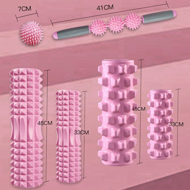 3 in 1 Eva Foam Roller Hollow Muscle Relaxation Roller Yoga Column Set, Length:, 33cm (Blue Crescent), 33cm (Pink Crescent ), 33cm  (Purple Crescent ), 45cm (Pink Crescent), 45cm (Purple Crescent ), 45cm (Blue Crescent), 45cm (Pink Wolf Tooth )        ...