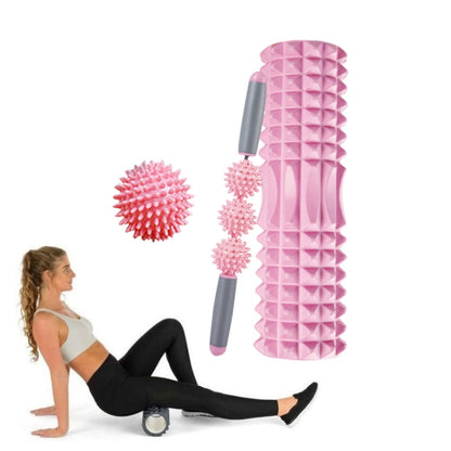 3 in 1 Eva Foam Roller Hollow Muscle Relaxation Roller Yoga Column Set, Length:, 33cm (Blue Crescent), 33cm (Pink Crescent ), 33cm  (Purple Crescent ), 45cm (Pink Crescent), 45cm (Purple Crescent ), 45cm (Blue Crescent), 45cm (Pink Wolf Tooth )        ...
