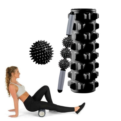 3 in 1 Eva Foam Roller Hollow Muscle Relaxation Roller Yoga Column Set, Length:, 33cm (Blue Crescent), 33cm (Pink Crescent ), 33cm  (Purple Crescent ), 45cm (Pink Crescent), 45cm (Purple Crescent ), 45cm (Blue Crescent), 45cm (Pink Wolf Tooth )        ...