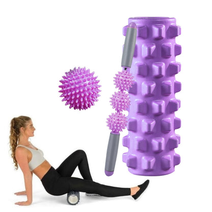 3 in 1 Eva Foam Roller Hollow Muscle Relaxation Roller Yoga Column Set, Length:, 33cm (Blue Crescent), 33cm (Pink Crescent ), 33cm  (Purple Crescent ), 45cm (Pink Crescent), 45cm (Purple Crescent ), 45cm (Blue Crescent), 45cm (Pink Wolf Tooth )        ...