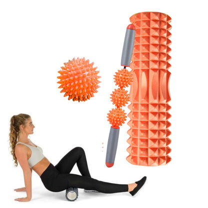 3 in 1 Eva Foam Roller Hollow Muscle Relaxation Roller Yoga Column Set, Length:, 33cm (Blue Crescent), 33cm (Pink Crescent ), 33cm  (Purple Crescent ), 45cm (Pink Crescent), 45cm (Purple Crescent ), 45cm (Blue Crescent), 45cm (Pink Wolf Tooth )        ...