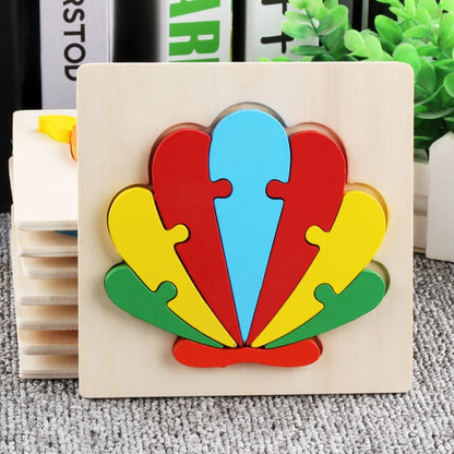 5 PCS Wooden Cartoon Animal Puzzle Early Education Small Jigsaw Puzzle Building Block Toy For Children, Frog, Duck, Elephant, Shell, Small Fish, Goldfish, Dolphin, Puppy, Little Donkey, Goat, Muck Truck, Rocket, Steamship, Aircraft, Panda, Calf