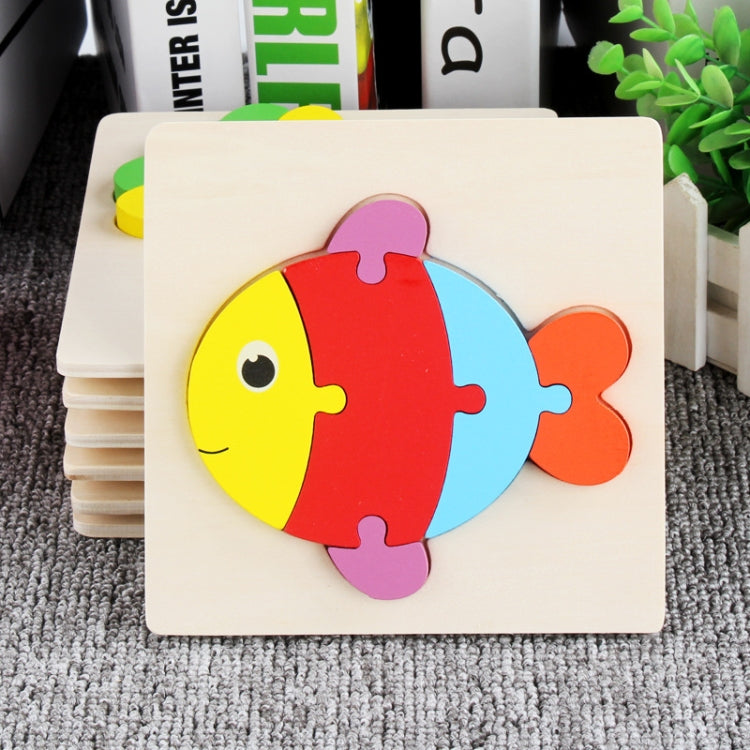 5 PCS Wooden Cartoon Animal Puzzle Early Education Small Jigsaw Puzzle Building Block Toy For Children, Frog, Duck, Elephant, Shell, Small Fish, Goldfish, Dolphin, Puppy, Little Donkey, Goat, Muck Truck, Rocket, Steamship, Aircraft, Panda, Calf