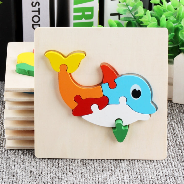 5 PCS Wooden Cartoon Animal Puzzle Early Education Small Jigsaw Puzzle Building Block Toy For Children, Frog, Duck, Elephant, Shell, Small Fish, Goldfish, Dolphin, Puppy, Little Donkey, Goat, Muck Truck, Rocket, Steamship, Aircraft, Panda, Calf