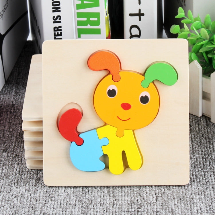 5 PCS Wooden Cartoon Animal Puzzle Early Education Small Jigsaw Puzzle Building Block Toy For Children, Frog, Duck, Elephant, Shell, Small Fish, Goldfish, Dolphin, Puppy, Little Donkey, Goat, Muck Truck, Rocket, Steamship, Aircraft, Panda, Calf