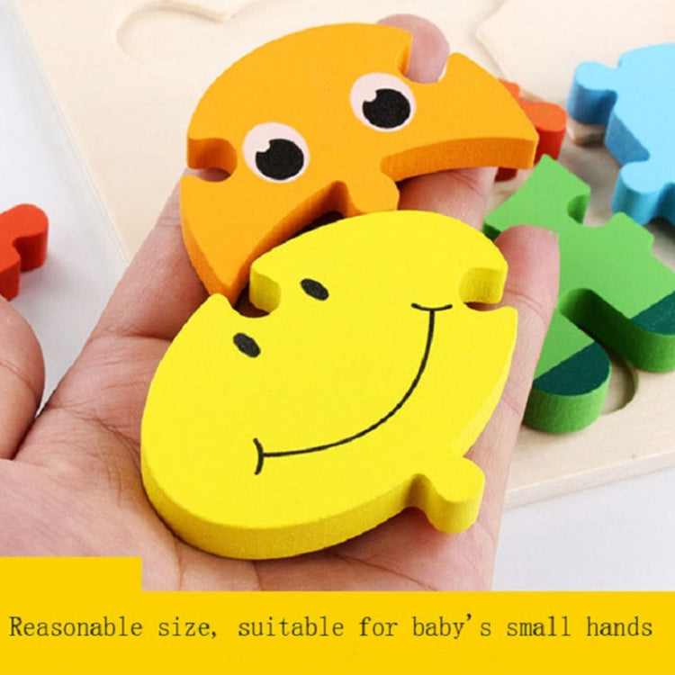 5 PCS Wooden Cartoon Animal Puzzle Early Education Small Jigsaw Puzzle Building Block Toy For Children, Frog, Duck, Elephant, Shell, Small Fish, Goldfish, Dolphin, Puppy, Little Donkey, Goat, Muck Truck, Rocket, Steamship, Aircraft, Panda, Calf