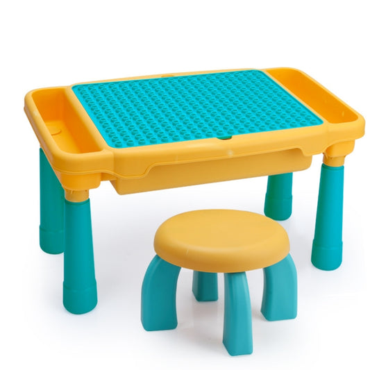 Multifunctional Building Table Learning Toy Puzzle Assembling Toy For Children, Style:, Table + Chair + 101 Blocks, 76 Blocks, 300 Small Blocks, 500 Small Blocks
