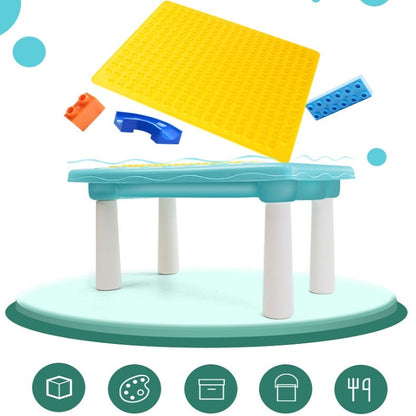 Multifunctional Building Table Learning Toy Puzzle Assembling Toy For Children, Style:, Table + Chair + 101 Blocks, 76 Blocks, 300 Small Blocks, 500 Small Blocks