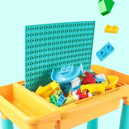 Multifunctional Building Table Learning Toy Puzzle Assembling Toy For Children, Style:, Table + Chair + 101 Blocks, 76 Blocks, 300 Small Blocks, 500 Small Blocks