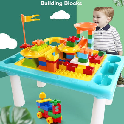 Multifunctional Building Table Learning Toy Puzzle Assembling Toy For Children, Style:, Table + Chair + 101 Blocks, 76 Blocks, 300 Small Blocks, 500 Small Blocks