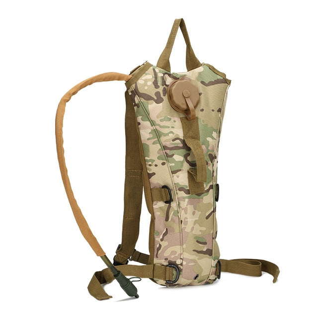 Water Bag Military Tactical Hydration Backpack Outdoor Camping Camelback  Nylon Camel Water Bladder Bag For Cycling, 2.5L, 3L