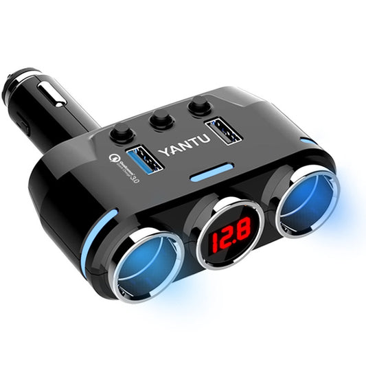 Briquets de voiture YANTU B39, chargeur de voiture multifonctionnel USB à charge rapide, tension Qualcomm sans fil