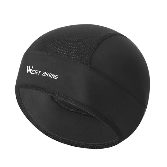 WEST BIKING Cagoule d'été en soie glacée coupe-vent, bonnet intérieur fin, respirant et à séchage rapide pour casque, bonnet de doublure de casque (noir), bonnet de doublure de casque (gris)