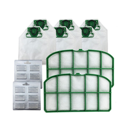 ملحقات مكنسة كهربائية مناسبة لـ Vorwerk VK200، المواصفات: طقم، 3 أكياس غبار، 3 فلاتر، 5 أكياس شاي معطر