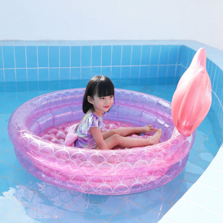 Aufblasbarer Meerjungfrauen-Form-Pool, Zuhause, Kinder, Baby, Rosa, runder Swimmingpool, schwimmendes Luftkissen, 90cm, 120cm, 150cm