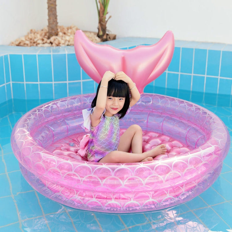Aufblasbarer Meerjungfrauen-Form-Pool, Zuhause, Kinder, Baby, Rosa, runder Swimmingpool, schwimmendes Luftkissen, 90cm, 120cm, 150cm