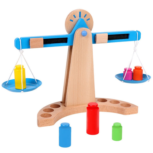Children Educational Balance Scale Toy Wooden Science And Education Toys, Balance Scale