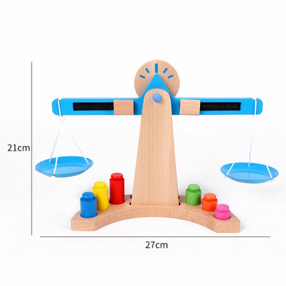 Children Educational Balance Scale Toy Wooden Science And Education Toys, Balance Scale