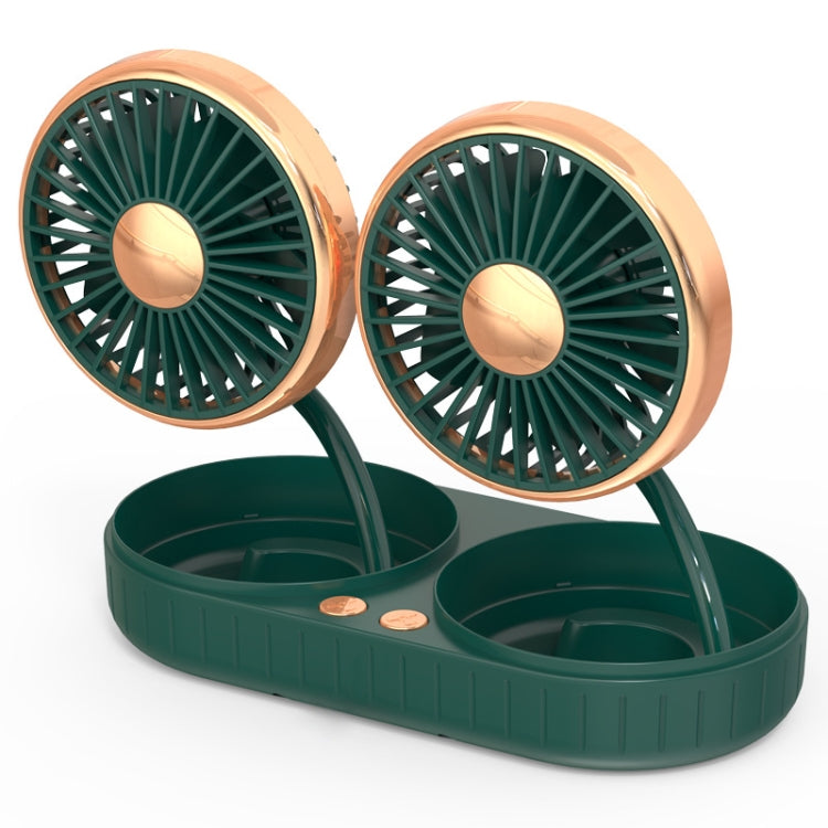 Ventilateur USB de voiture F303 12/24V avec tête oscillante, F303 (Or), F303 (Argent)