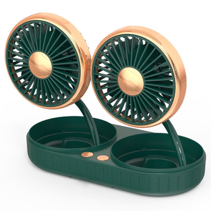 Ventilateur USB de voiture F303 12/24V avec tête oscillante, F303 (Or), F303 (Argent)