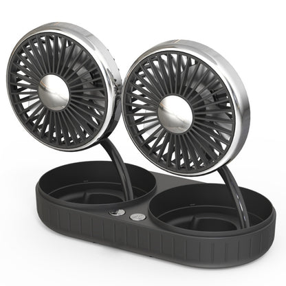 Ventilateur USB de voiture F303 12/24V avec tête oscillante, F303 (Or), F303 (Argent)