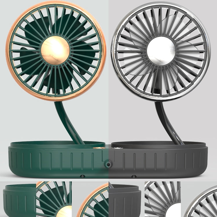 Ventilateur USB de voiture F303 12/24V avec tête oscillante, F303 (Or), F303 (Argent)