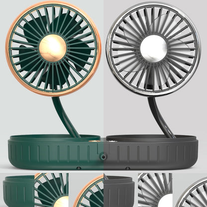 Ventilateur USB de voiture F303 12/24V avec tête oscillante, F303 (Or), F303 (Argent)
