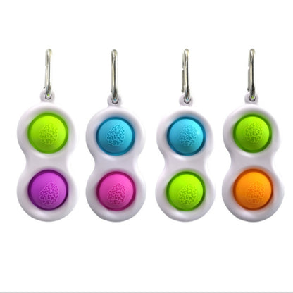 3 PCS Finger Bubble Music Key Buckle Baby Mental Development Can Press The Practice Board Finger Decompression Press Keychain, Color Random Deilvery, (Color Random Deilvery)