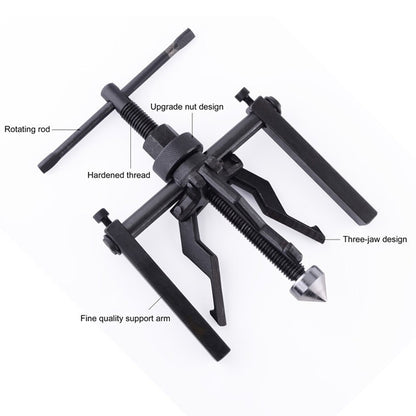 Extracteur de roulement interne à 3 mors, extracteur d'engrenages robuste, kit d'outils de machine automobile, extracteur de roulement interne à 3 mors