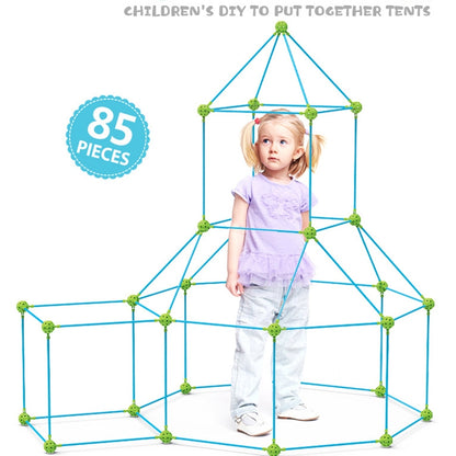 85 in 1 DIY Tent Toy Assembling Play House DIY Children Tent Building Toy, 85 in 1