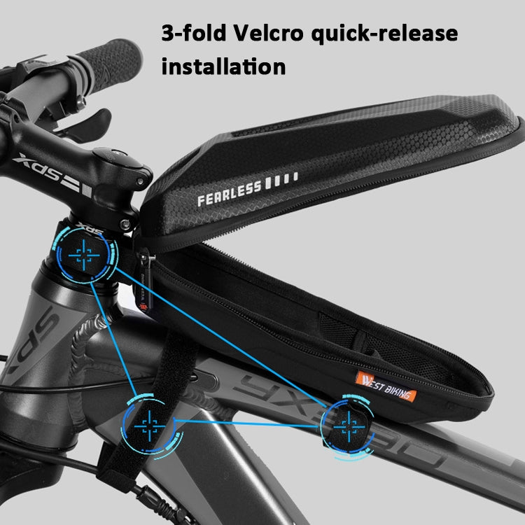 West Biking EVA Hard Shell Bicycle Front Bag Mountain Road Bike Front Beam Bag Riding Equipment, West Biking EVA Front Beam Bag