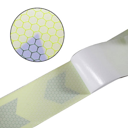 2 PCS Fluorescent Yellow Black Arrow Truck Sign Sticker Corridor Reflective Floor Stickers, 5cm x 20m, 7.5cm x 20m