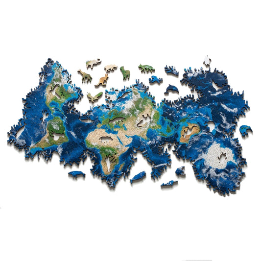 Puzzle en bois irrégulier de haute difficulté, jeu de puzzle mystère galaxie infinie, Terre illimitée, Lune illimitée, Mars + Terre double face