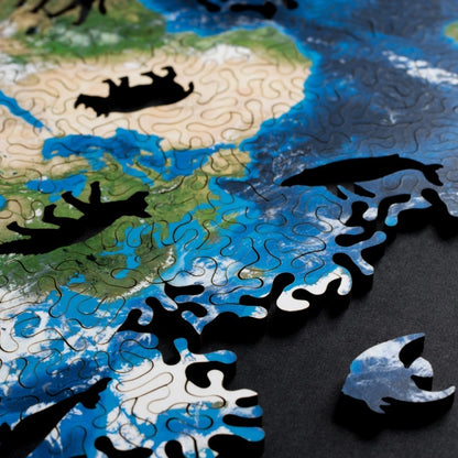 Casse-tête en bois irrégulier de haute difficulté, Puzzle mystère galaxie infinie, Terre illimitée, Lune illimitée