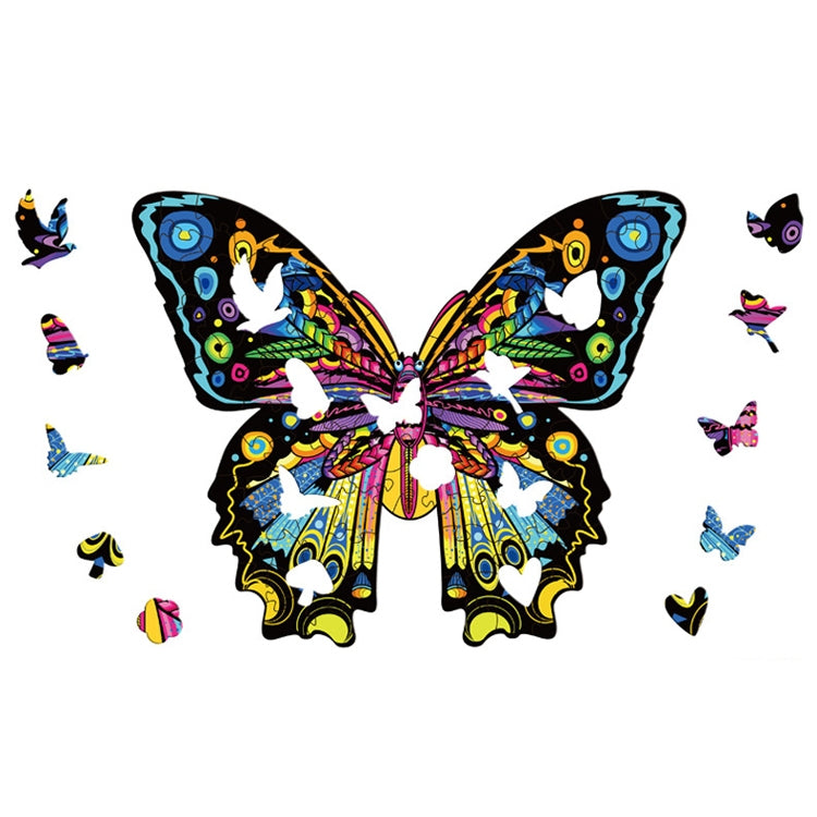 Puzzle en Bois Papillon Alien Irrégulier Tridimensionnel, Taille :, S, M, L