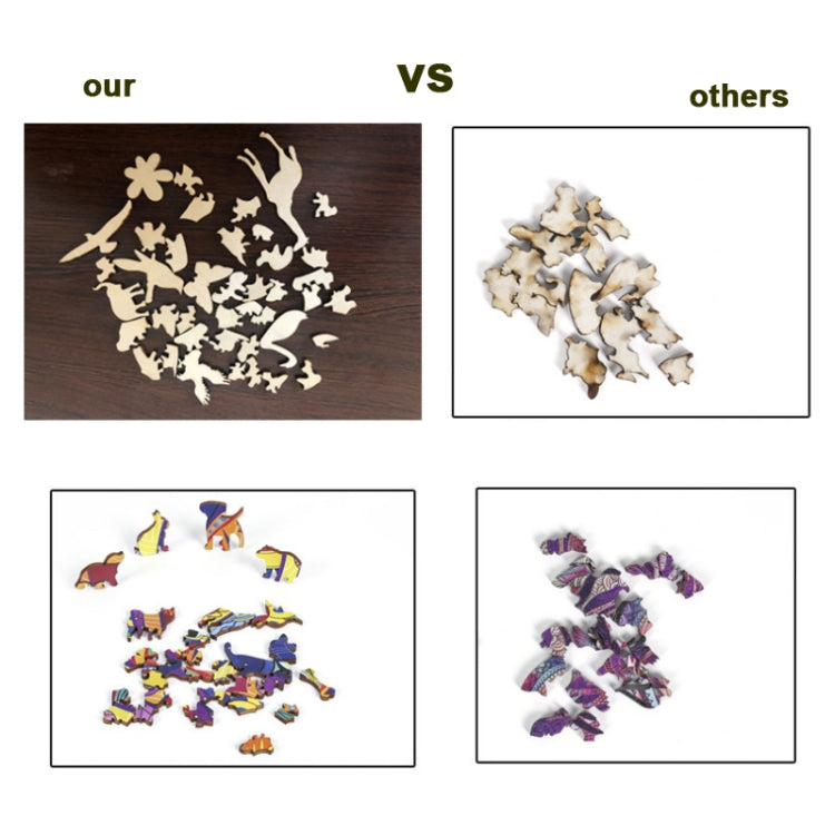 Puzzle en Bois Papillon Alien Irrégulier Tridimensionnel, Taille :, S, M, L