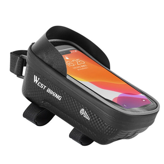 WEST BIKING YP0707235 Sacoche de VTT à Fixation Avant Étanche pour Téléphone Portable Coque Rigide Réfléchissante Équipement de Cyclisme, YP0707235