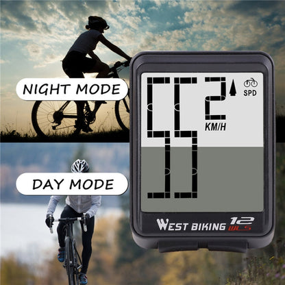 WEST BIKING Mountain Road Bike Wireless Big Character Table Big Screen Waterproof Night Light Speed Speedometer, Night Light Speed Speedometer(Green), Night Light Speed Speedometer(Black), Night Light Speed Speedometer(Red)                             ...