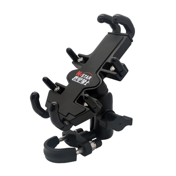 N-STAR NJN001 Motorcycle Bicycle Compatible Mobile Phone Bracket Aluminum Accessories Riding Equipment, Aluminum (With T Head), Aluminum (With Crooked Ball Head), Aluminum (With L Head ), Aluminum (With Long Stitch), Aluminum (With Pump Cover)         ...