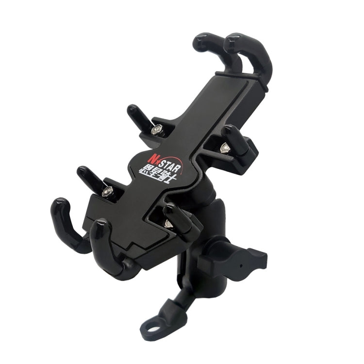 N-STAR NJN001 Motorcycle Bicycle Compatible Mobile Phone Bracket Aluminum Accessories Riding Equipment, Aluminum (With T Head), Aluminum (With Crooked Ball Head), Aluminum (With L Head ), Aluminum (With Long Stitch), Aluminum (With Pump Cover)         ...