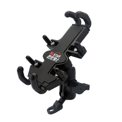 N-STAR NJN001 Motorcycle Bicycle Compatible Mobile Phone Bracket Aluminum Accessories Riding Equipment, Aluminum (With T Head), Aluminum (With Crooked Ball Head), Aluminum (With L Head ), Aluminum (With Long Stitch), Aluminum (With Pump Cover)         ...