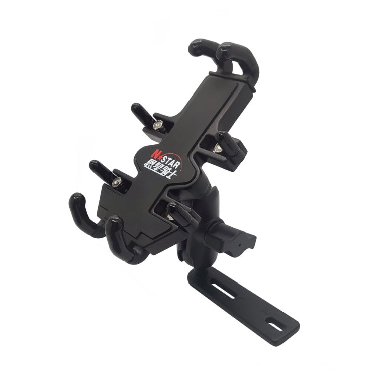 N-STAR NJN001 Motorcycle Bicycle Compatible Mobile Phone Bracket Aluminum Accessories Riding Equipment, Aluminum (With T Head), Aluminum (With Crooked Ball Head), Aluminum (With L Head ), Aluminum (With Long Stitch), Aluminum (With Pump Cover)         ...